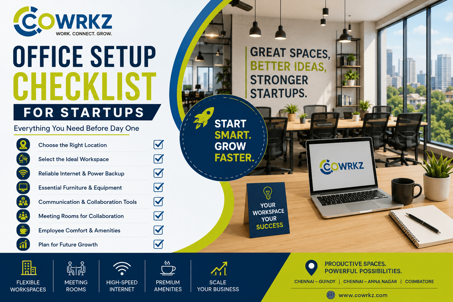 Office Setup Checklist for Startups: Everything You Need Before Day One